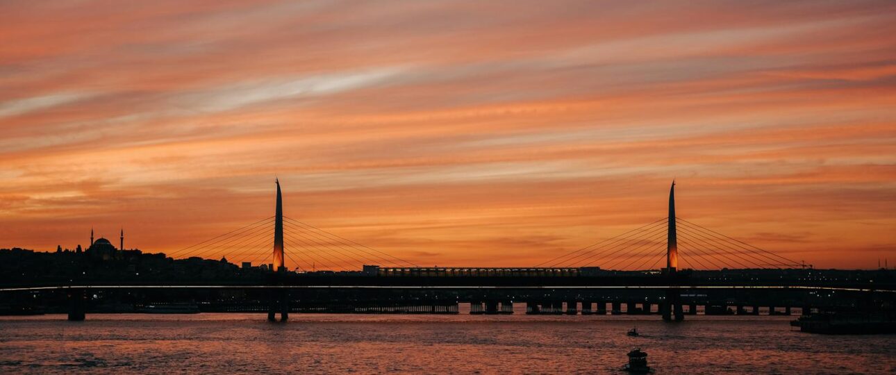 Silhouette of Bridge during Sunset