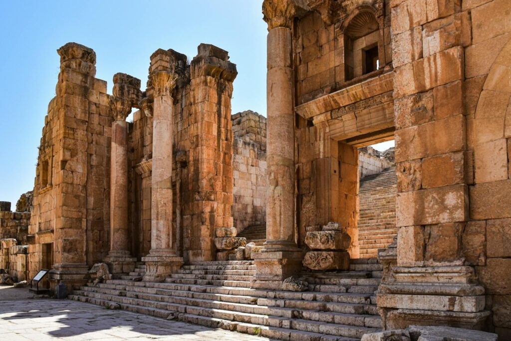 The ruins of the ancient city of jerash